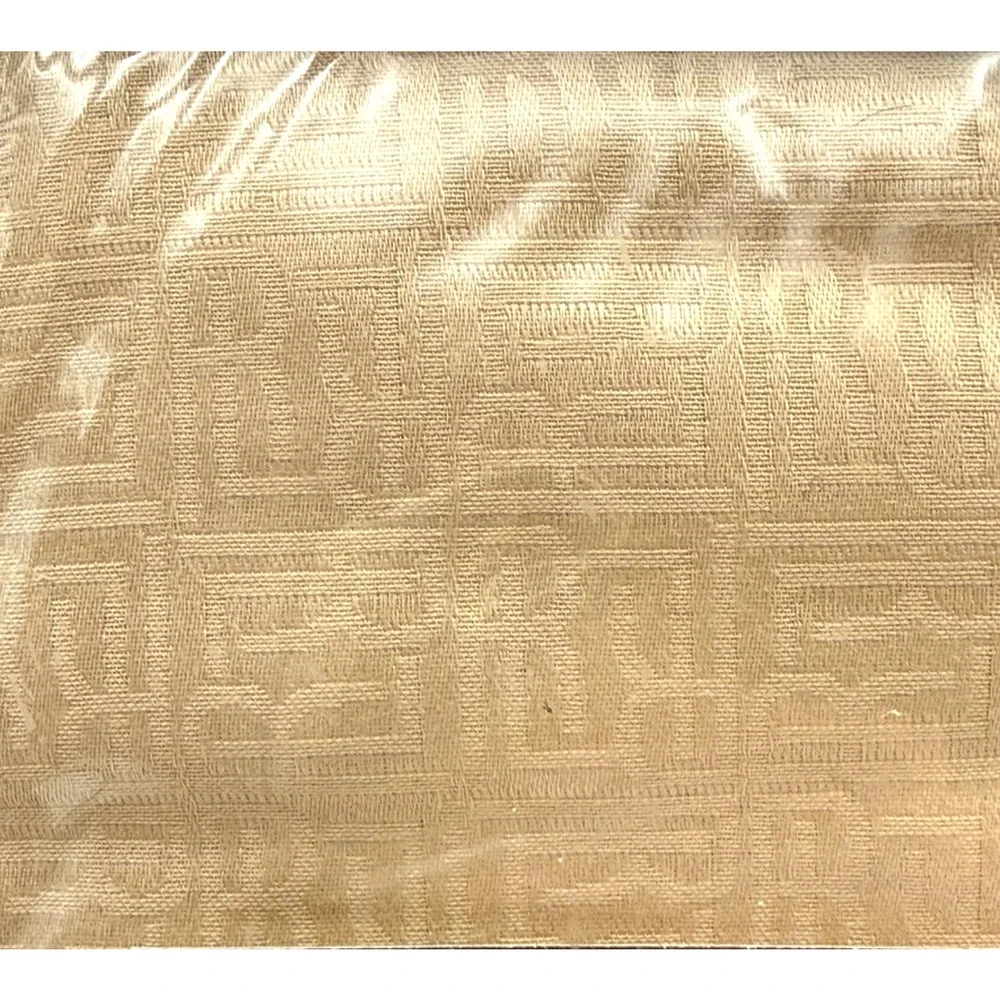 Ralph Lauren Home (1) Standard Pillow Sham Logo Jacquar Light Brown Vintage NOS